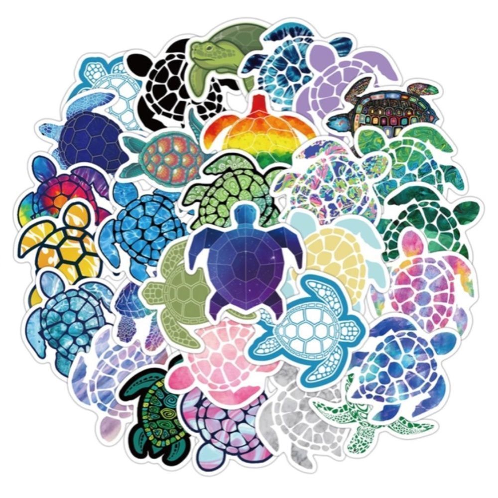 40 turtle stickers